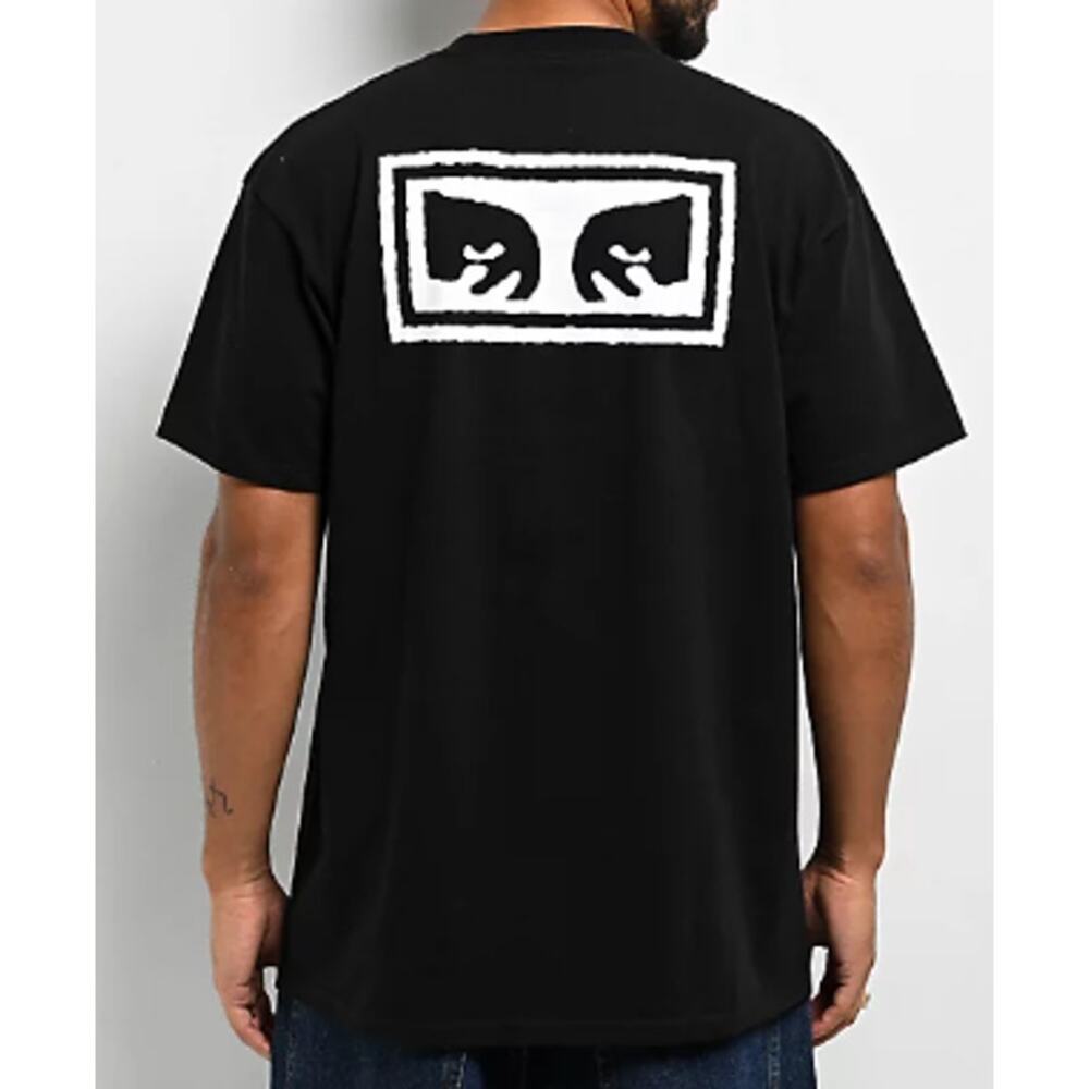 New Obey Black Eyes Graphic T Shirt Streetwear Tee, Size Large